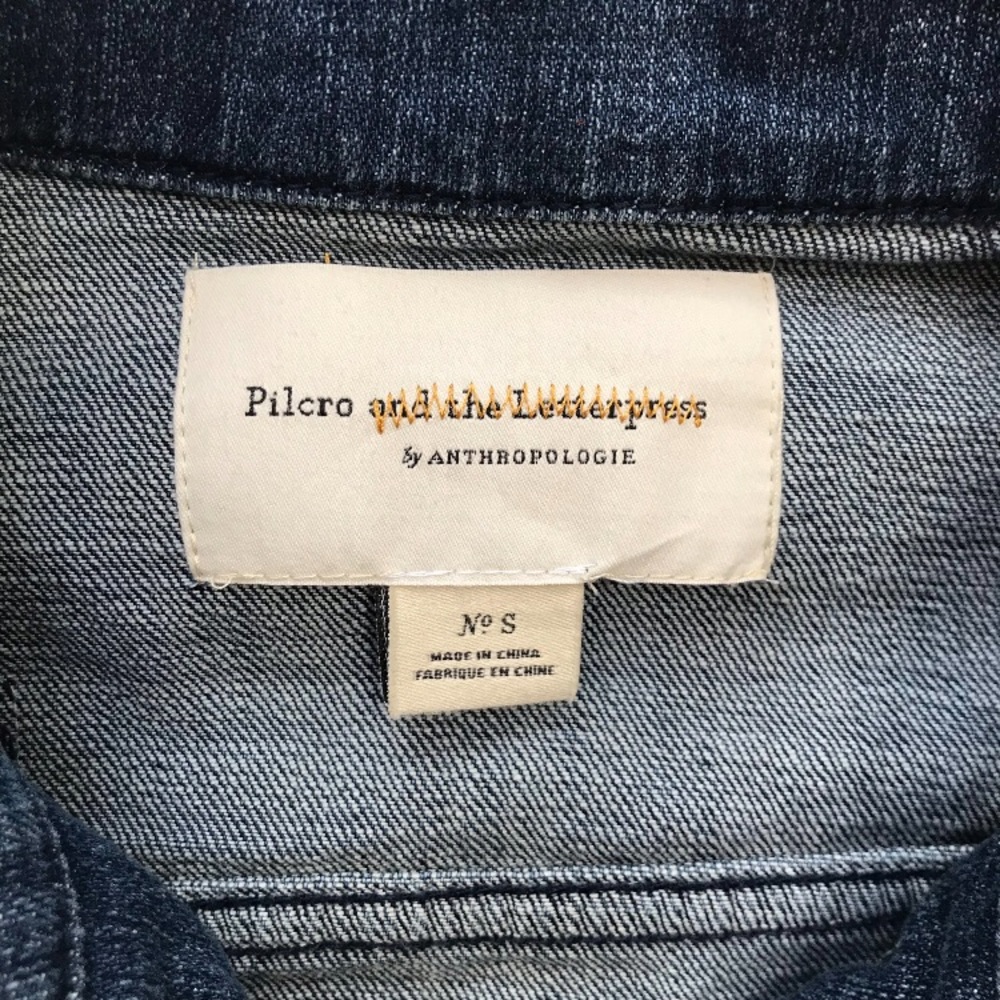 Anthropologie Embroidered Denim Jacket - Picture 8 of 8